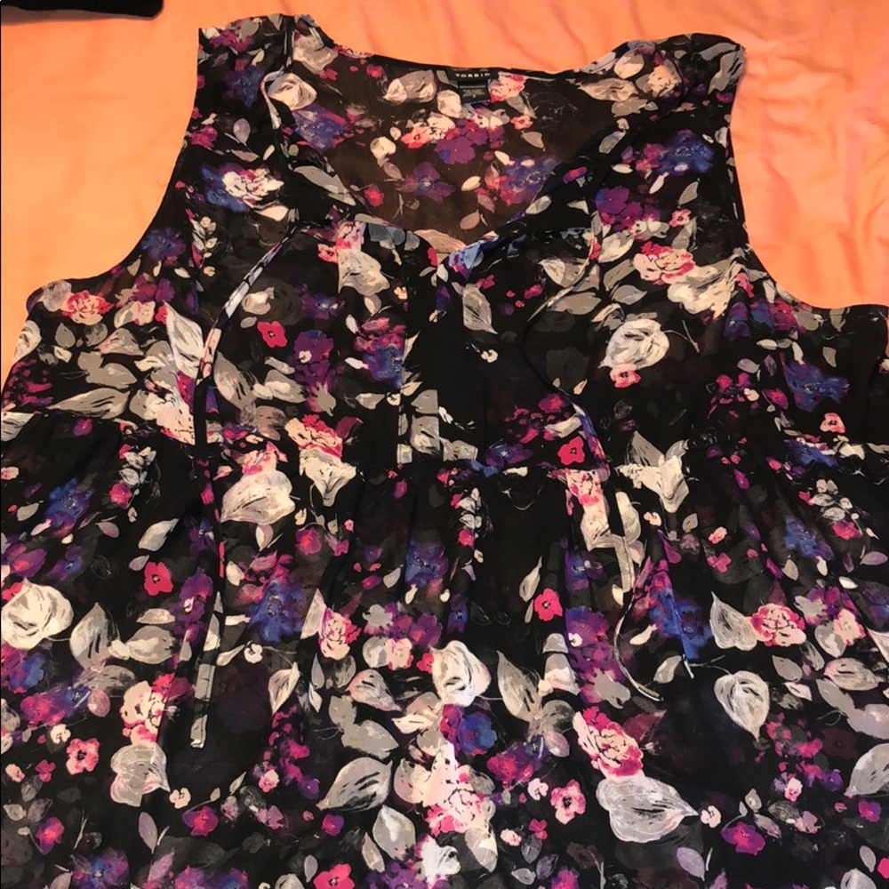Torrid Floral Chiffon Tank 3X